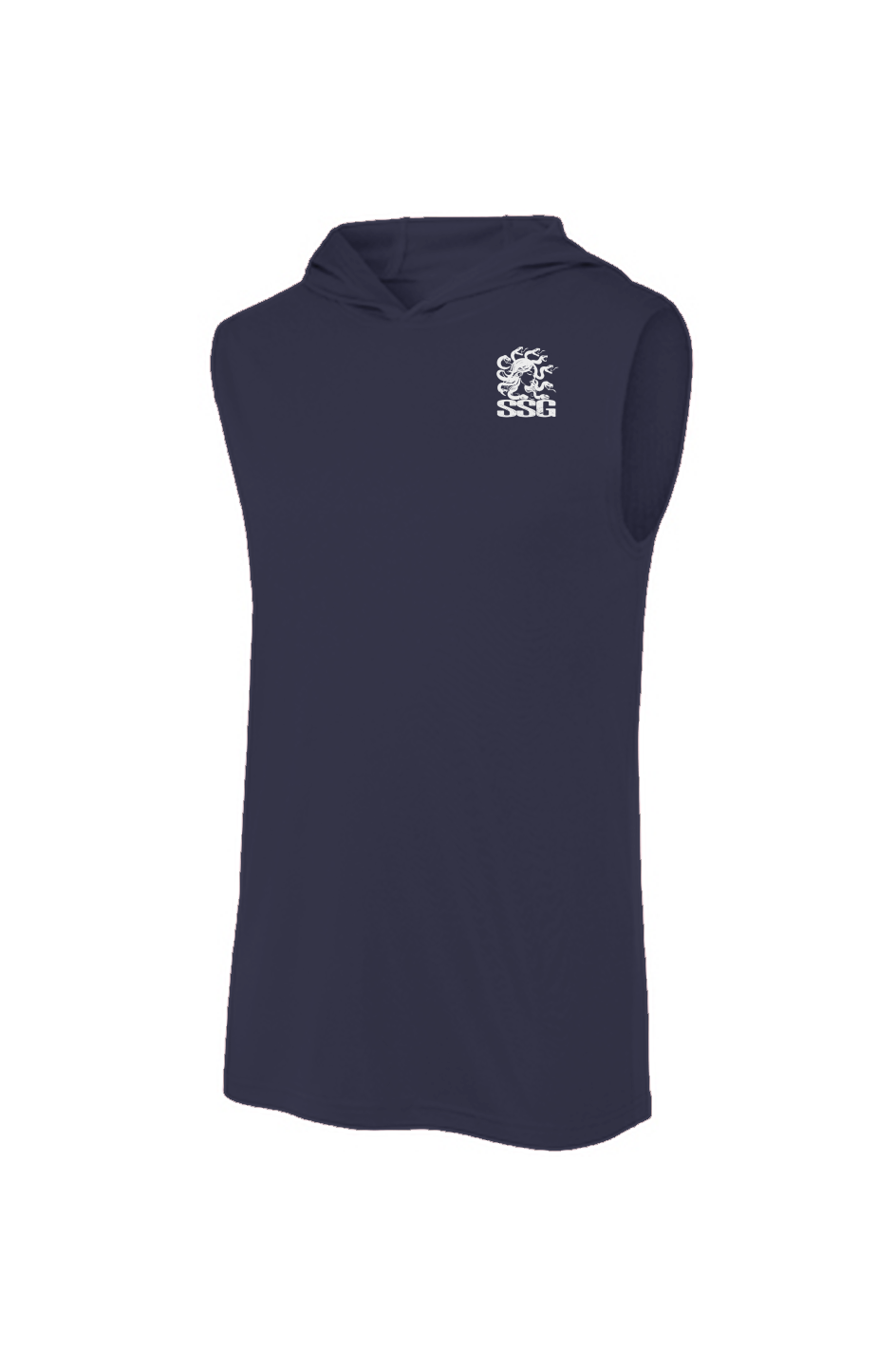 Athletic sleeveless hoodie by SSG, perfect for workouts and streetwear