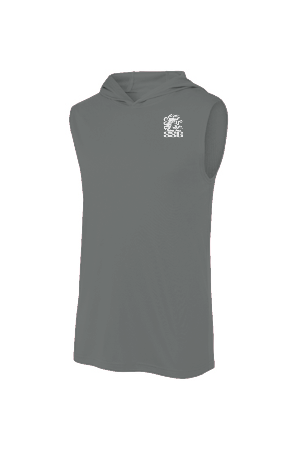 Athletic sleeveless hoodie by SSG, perfect for workouts and streetwear